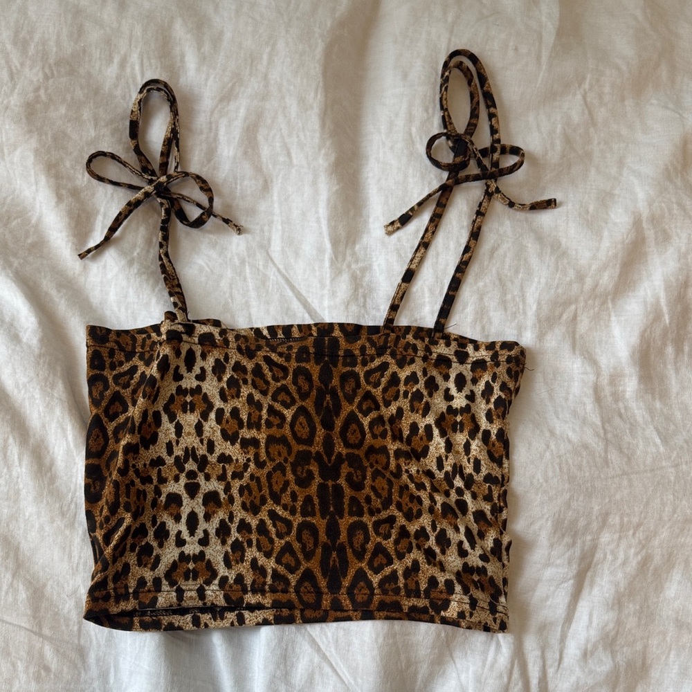 Leopard Print Women's Crop Top